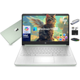 thumbnail image 1 of HP 14" Laptop 2026 Business Student Computer, Lifetime MS Office, Win 11 Pro, 4-Core Intel CPU, 16GB RAM, 628GB Storage (128GB UFS+500GB Ext), Copilot AI, Slim, MarxsolAccessory, Wi-Fi 6, Green, 1 of 9