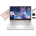 thumbnail image 1 of HP 14" Laptop 2026 Business Student Computer, Lifetime MS Office, Win 11 Pro, 4-Core Intel CPU, 16GB RAM, 628GB Storage (128GB UFS+500GB Ext), Copilot AI, Slim, MarxsolAccessory, Wi-Fi 6, Rose Gold, 1 of 9