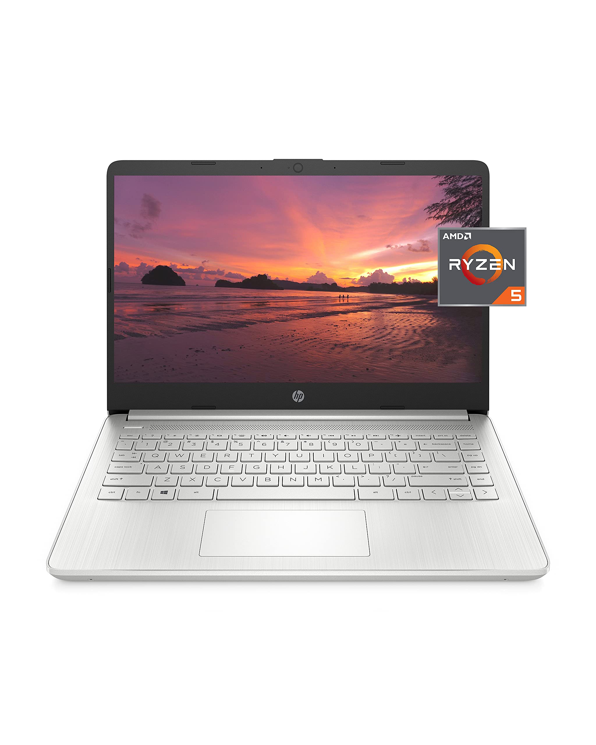 HP 14 Laptop, AMD Ryzen 5 5500U, 8 GB RAM, 256 GB SSD Storage, 14inch
