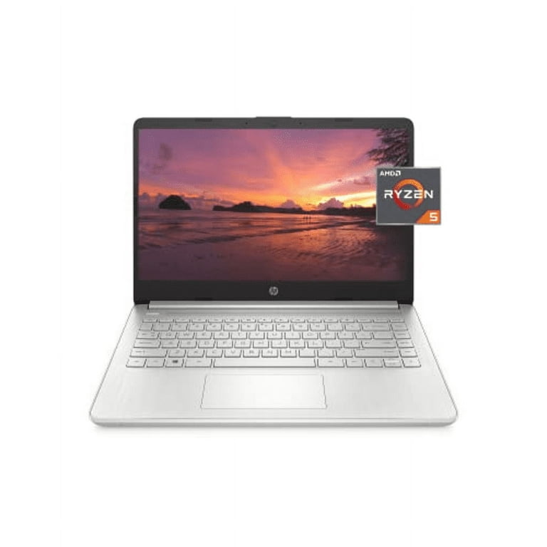 HP 14 Laptop, AMD Ryzen 5 5500U, 8 GB RAM, 256 GB SSD Storage, 14-inch Full  HD Display, Windows 11 Home, Thin & Portable, Micro-Edge & Anti-Glare
