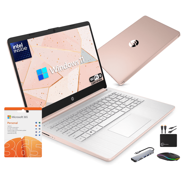 HP 14 Laptop Business Student 2026-2027 Edition, 1-Yr Office 365, Quad ...