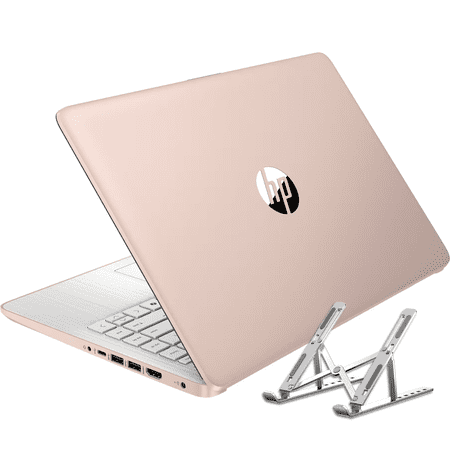 HP 14 Laptop Compact, MS Office 365(one year), Intel 4-Core Processor, 4GB Memory, 128GB Storage, Windows 11 S + Foldable Laptop Stand