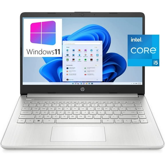 HP 14" Laptop Computer, Intel Quad-Core i5-1135G7 up to 4.2GHz (Beat i7-1065G7), 8GB DDR4 RAM, 512GB PCIe SSD, 802.11AC WiFi, Bluetooth 4.2, Natural Silver, Windows 11 Home