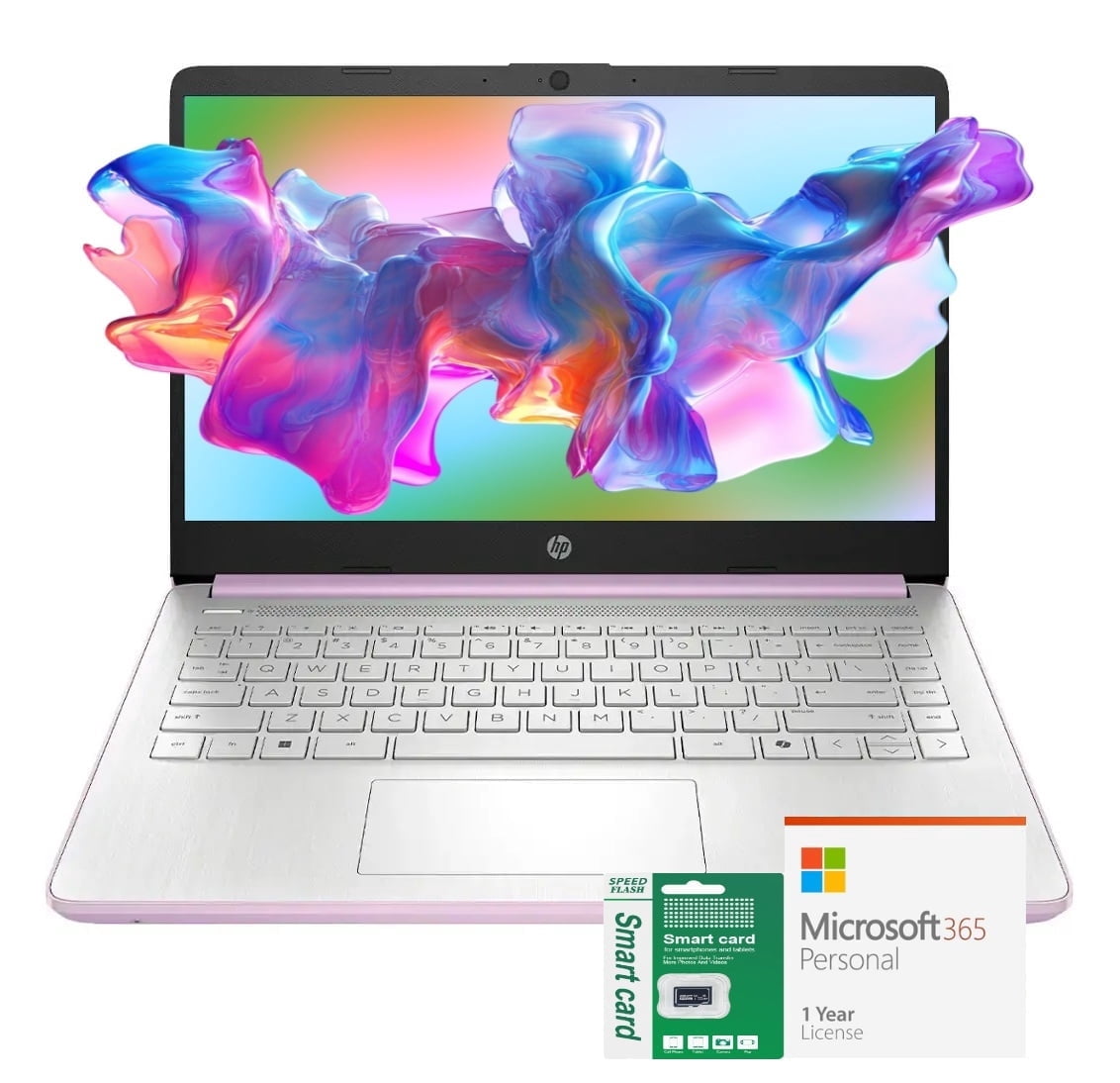 HP 14" Laptop, Slim Light Laptop Computer for Students, N150,1 Year Office 365,8GB RAM,192GB Storage(128GB UFS+64GB SD) Windows 11 Home