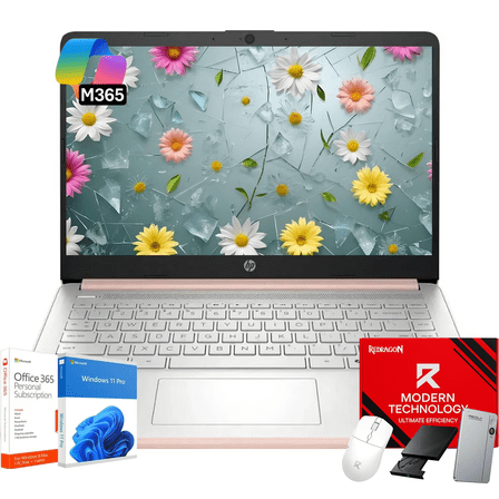 HP 14 Laptop Student Business Computer - 1-Year Microsoft Office 365 • 14 inch LED • 16GB RAM • 128GB UFS + 256GB Micro SD • Intel N150 Processor • Copilot AI • 12 Hr Battery • Windows 11 Pro