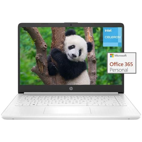 HP 14" Laptop for Student and Business - HD Display, Intel Quad-Core Processor, 8GB RAM, 192GB Storge(64G eMMC + 128GB Card), Intel UHD Graphics 600, Wi-Fi, Webcam, Win 11 Home in S Mode