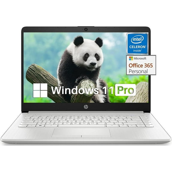 HP 14" Laptop for Student Business, Intel Quad-Core N4120, 16GB RAM, 320GB Storage(64GB eMMC+256GB Micro SD), 1-Year Microsoft 365, Windows 11 Pro, Stream Series, Webcam, WiFi, Ultra Light