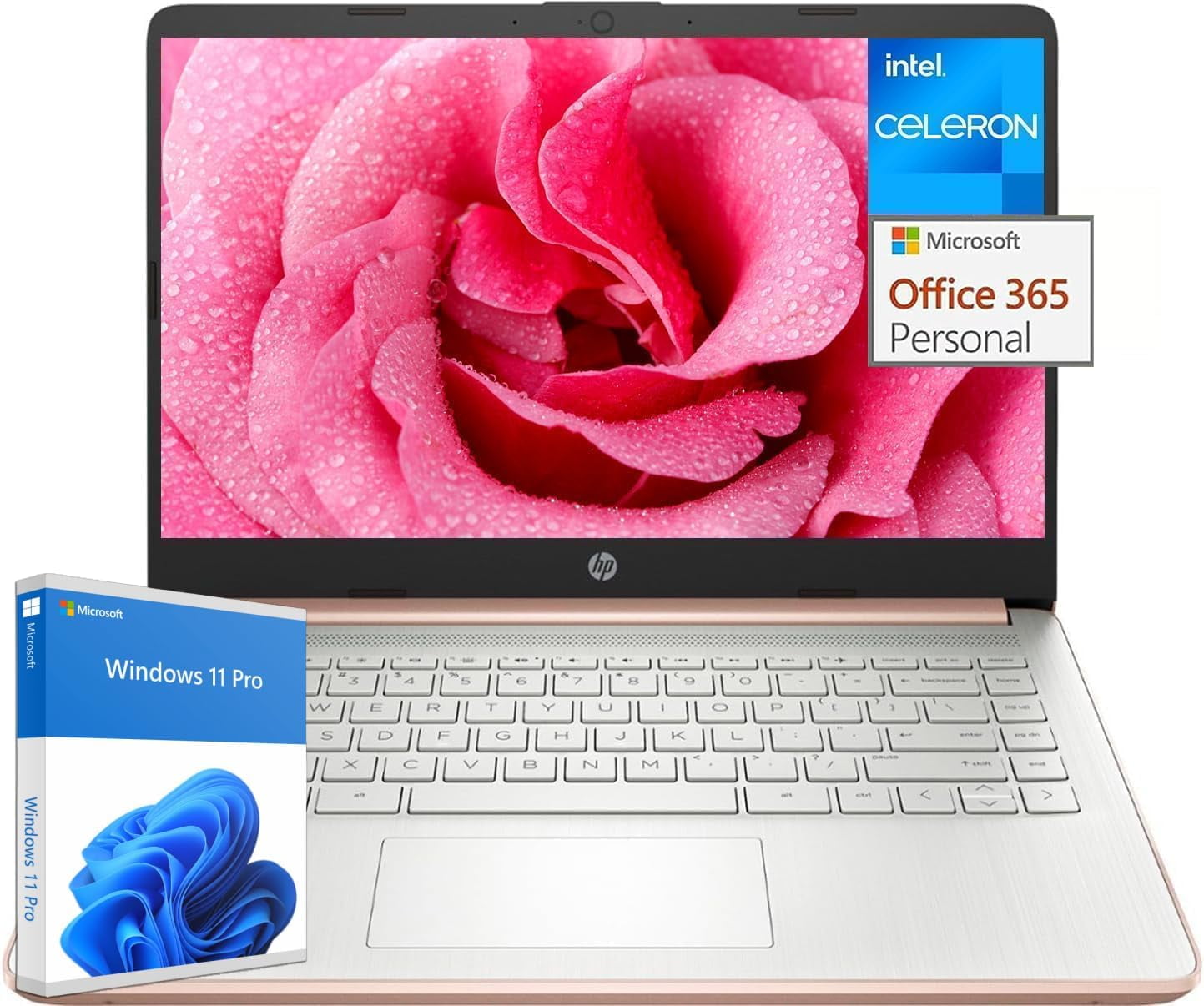Laptop Computers On Sale Clearance 2025 HP 2025 New Everyday Laptop - Intel Quad-Core N150, 16GB RAM, 384GB Storage, 14 HD, Win 11 Pro, Office 365 Student Laptop