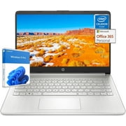HP 14 Laptop for Student Business, Intel Quad-Core N4120, 16GB RAM, 384GB Storage(128GB eMMC+256GB Micro SD), 1-Year Microsoft 365, Windows 11 Pro, Stream Series, WiFi, Ultra Light