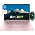 thumbnail image 1 of HP 14" Laptop for Student and Business, Ultral Light Laptops, Intel Celeron N4120(Quad-Core),4GB RAM,128GB Storage(64GB eMMC+64GB Micro SD),1-Year Office 365,Windows 11 S,Pink, 1 of 5