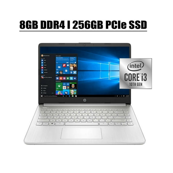 HP 14 Newest 2020 Premium Laptop Computer I 14" FHD IPS 250 nits I 10th Gen Intel Core i3-1005G1 I 8GB DDR4 256GB PCIe SSD I Backlit Keyboard WIFI USB-C BT 5.0 HD Webcam Win 10