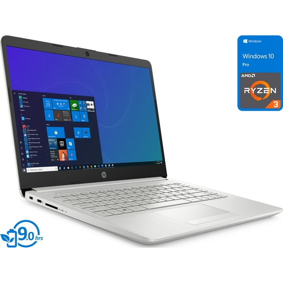 HP 14 Notebook, 14" HD Display, AMD Ryzen 3 3250U Upto 3.5GHz, 16GB RAM, 1TB SSD, Vega 3, HDMI, Card Reader, Wi-Fi, Bluetooth, Windows 10 Pro S