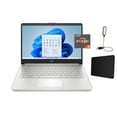 thumbnail image 1 of HP 14" Screen FHD Laptop Computer, AMD Ryzen 3-3250U, 4GB RAM, 128GB SSD, Silver, Windows 11 in S mode + Mazepoly Accessories, 1 of 7