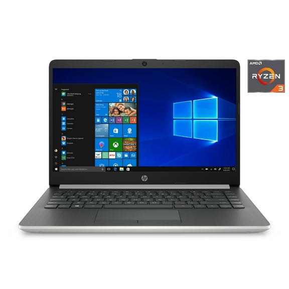 HP 14 Slim Ryzen 3 3200U, AMD Radeon, Vega 3 Graphics, 4GB SDRAM,128GB SSD, Whisper Silver 14-dk0022wm