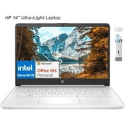 HP 14" Ultra-Light Laptop, Intel Quad-Core Processor, 4GB RAM, 64GB eMMC, ‎11H Long Battery Life, Wi-Fi, Bluetooth, Windows 11 Home in S Mode