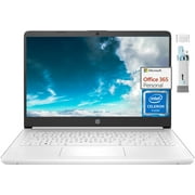 HP 14" Ultra Light Laptop, Intel Quad-Core Processor, 8GB RAM, 64GB eMMC, 128GB SD Card, Win11 Home in S, White