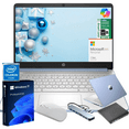 thumbnail image 1 of HP 14" Ultra Thin 2026 Laptop with Copilot, Intel Quad-Core N150, 4GB RAM, 192GB(128GB eMMC+64GB SD Card), Windows 11 Pro,1 Year Office 365, Lightweight Blue Notebook for Work and School, 1 of 9