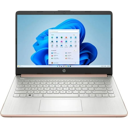 HP 14-dq000 Laptop 2024-14" WXGA HD Intel UHD Graphics - Intel Celeron N4120 4 Cores - 4GB DDR4 128GB NVMe SSD - Wi-Fi 5 - Win10 32GB USB - Rose Gold