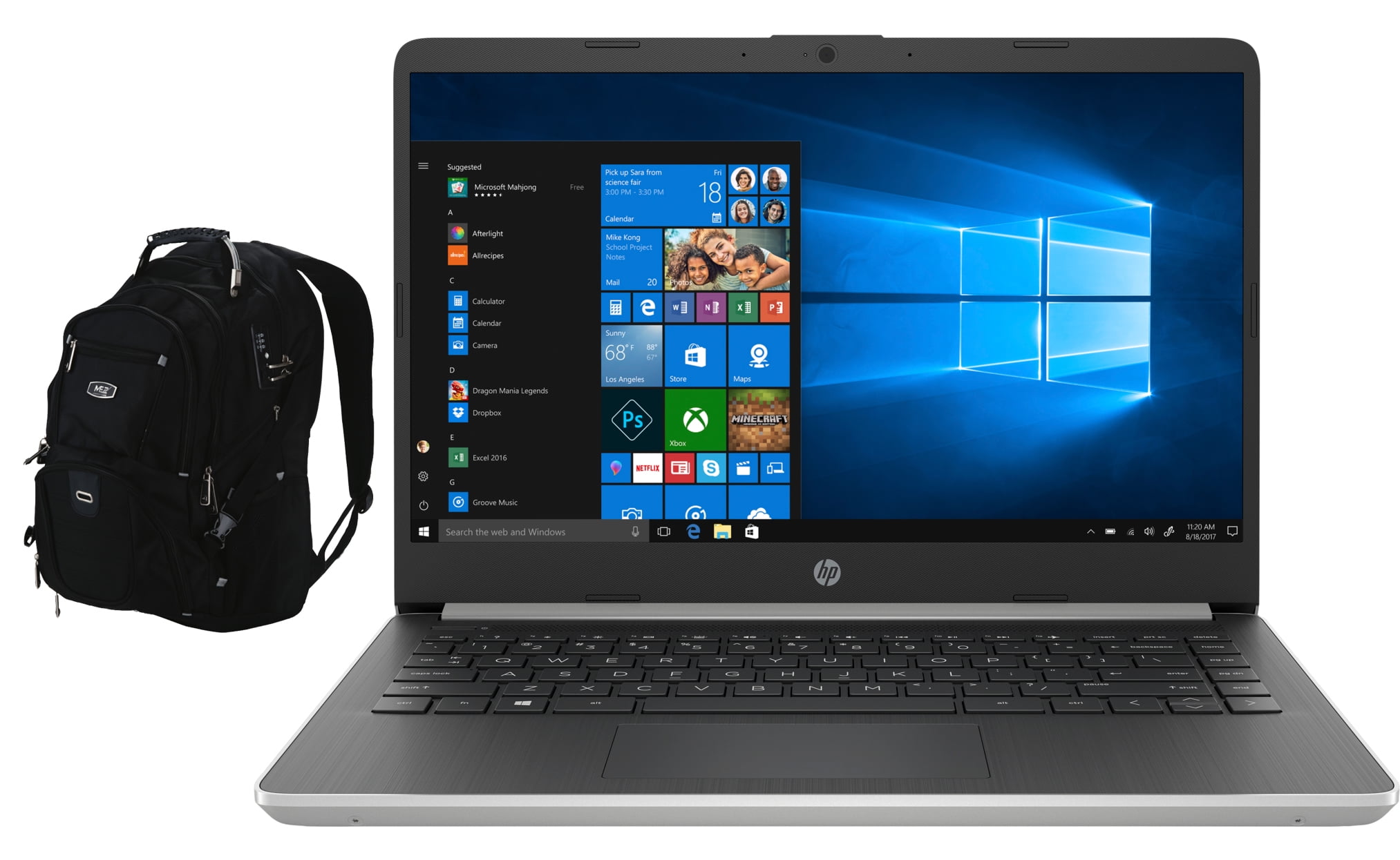 HP 14-dq0005cl Home Office Laptop (Intel Pentium N5000 4-Core, 14.0in ...