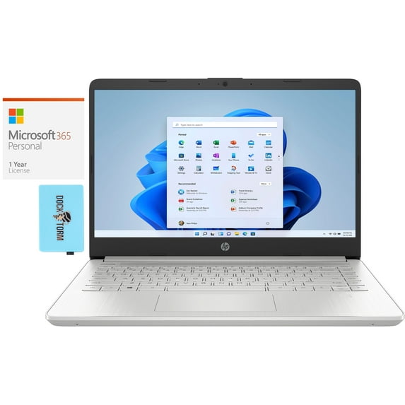 HP 14 fq0013dx Home & Business Laptop (AMD Ryzen 3 3250U 2-Core, 14.0" 60Hz HD (1366x768), AMD Radeon, 16GB RAM, 1TB m.2 SATA SSD, Wifi, HDMI, Win 11 Home S-Mode) with Microsoft 365 Personal , Hub