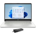 thumbnail image 1 of HP 14 fq0013dx Home/Business Laptop (AMD Ryzen 3 3250U 2-Core, 14.0in 60Hz HD (1366x768), AMD Radeon, 32GB RAM, 512GB m.2 SATA SSD, Wifi, Win 11 Pro) with WD19S 180W Dock, 1 of 7