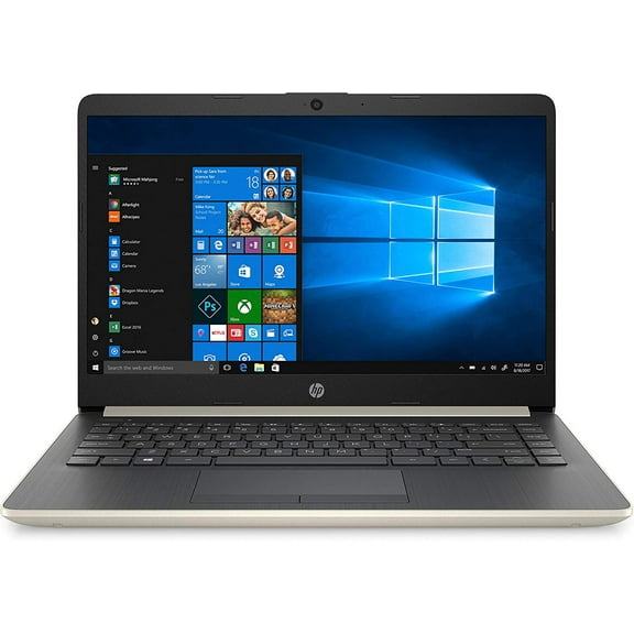 HP 14 inch Laptop (AMD Ryzen 3 3200U, 4 GB DDR4-2400 SDRAM Memory,128 GB M.2 SSD,HD Webcam,Win 10,WhisperSilver), 14-dk0028wm