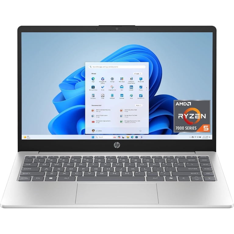HP, 14 inch Laptop, Natural Silver, 512 GB SSD, HD Touchscreen