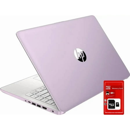 HP 14 inch Laptop Ultra Thin, Microsoft Office 365 included, Intel Quad-Core, 16GB RAM, 128GB SSD , 128GB MicroSD Card