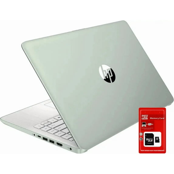 HP Laptop 14", Microsoft Office 365(one year), Intel Quad-Core N150 Processor, 16GB Memory, 256GB Storage(128GB eMMC+128GB SD Card), Webcam, HDMI, WiFi, USB-A&C, Fast Charge, Win 11 S