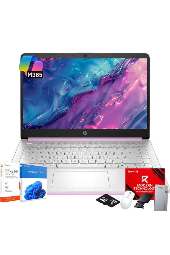 14-inch Student Business Laptop – Intel N150 | Lightweight, AI Copilot Key for Study & Daily Use | 8GB RAM | 128GB UFS + 256GB Micro SD | Windows 11 Pro| Honey Lavender