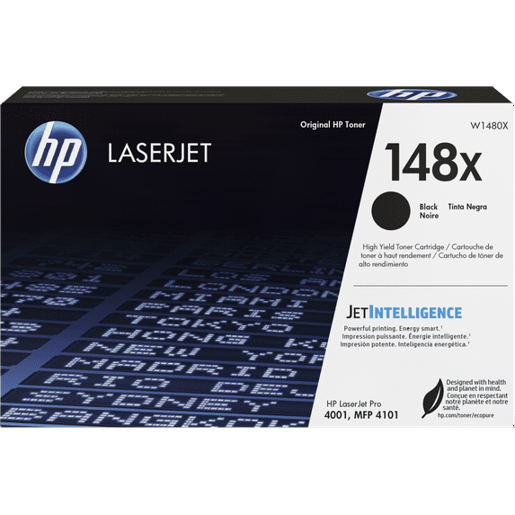 HP 148X High Yield Black Original LaserJet Toner Cartridge, ~9,500 pages, W1480X