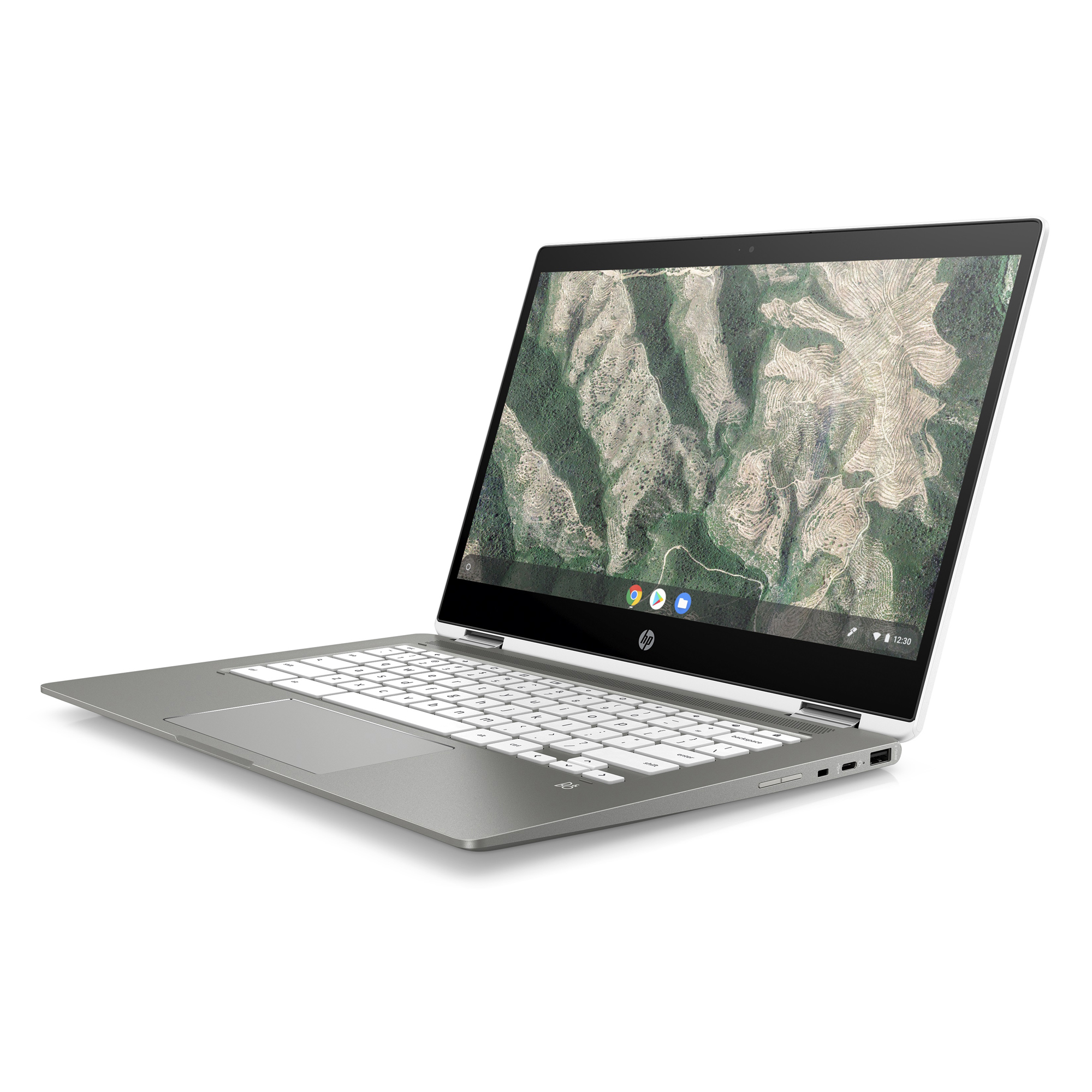 HP 14b-ca0010nr Chromebook x360 Laptop, 14.0'', Intel Celeron N4000, 4 GB LPDDR4 RAM, 32GB eMMC, Intel UHD Graphics 600, 1366 x 768 resolution, Chrome OS - image 1 of 3