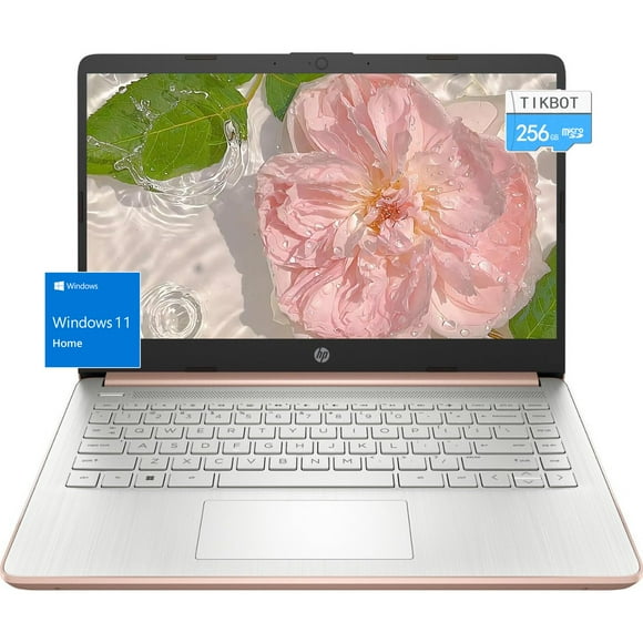 HP 14inch Laptop Windows 11-8GB RAM - 320GB Storage - Quad-core Intel Celeron N4120 - USB Type-C - SD Card Reader - Long Battery Life - Wireless Wi-Fi 5 - HDMI - Webcam - Rose Gold Laptop Mini