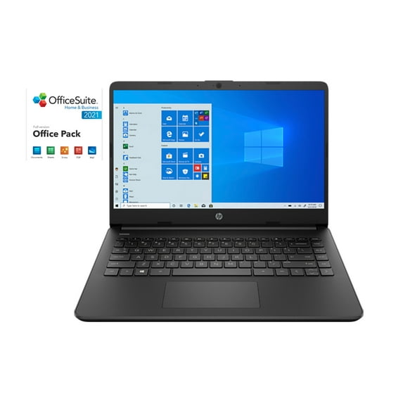 HP 14s-fq 14 Home and Business Laptop (AMD Athlon Silver 3050U 2-Core, 32GB RAM, 512GB m.2 SATA SSD, 14.0" HD (1366x768), AMD Radeon, Wifi, Bluetooth, Webcam, 2xUSB 3.1, Win 10 Pro) with OfficeSuite