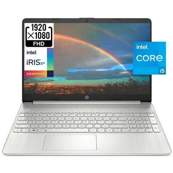 HP 15 15.6" FHD Business Laptop, Intel core i5-1135G7 Processor, 16GB RAM, 512GB SSD, Intel Iris Xe Graphics, Bluetooth, WiFi, HDMI, Windows 11 Pro, Natural Silver