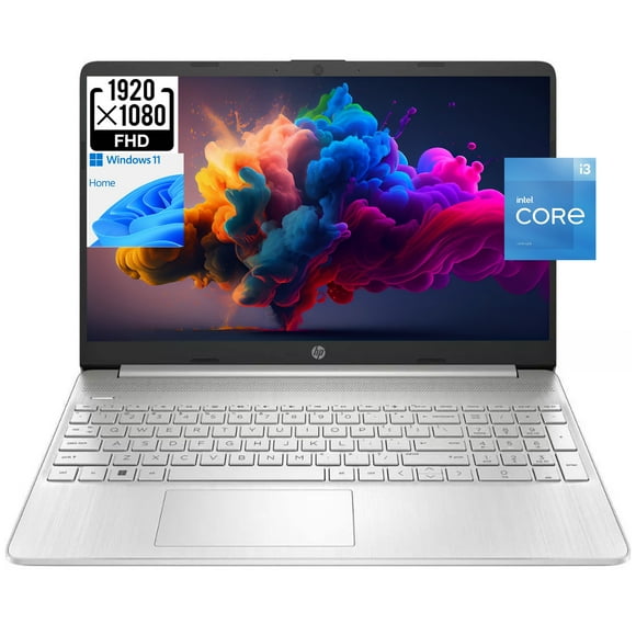 HP 15 15.6" FHD Laptop for Business & Student, Intel Core i3-1215U, 16GB RAM, 1TB PCIe SSD, Long Battery Life, Wi-Fi, Bluetooth, Windows 11 Home, Silver