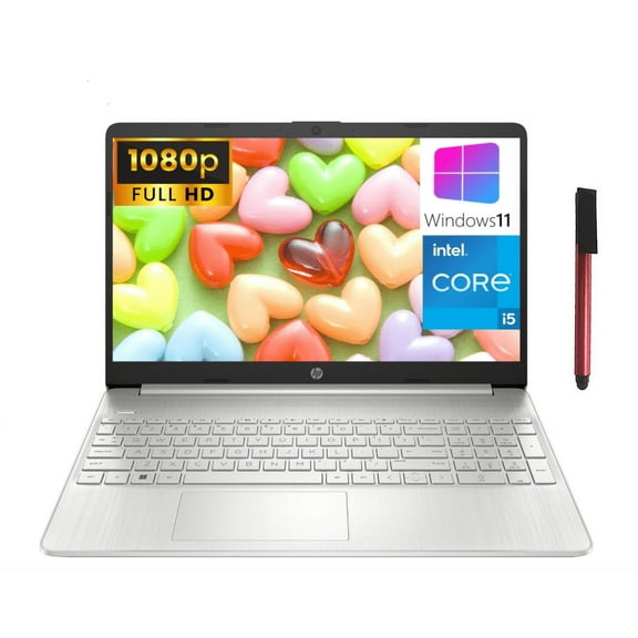 HP 15 15.6" FHD Premium Laptop Computer, Intel Core i5-1135G7 (Beat i7-1065G7), 16GB DDR4 RAM, 512GB PCIe SSD, 802.11AC WiFi, Bluetooth 5.0, Natural Silver, Windows 11 Home in S Mode