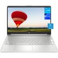 thumbnail image 1 of HP 15 15.6" HD Touch IPS [Windows 11 Pro] Business Laptop Computer, Intel Core i3-1115G4, 16GB RAM, 256GB SSD, Long Battery Life, Wi-Fi, Bluetooth, HDMI, Silver, 1 of 6