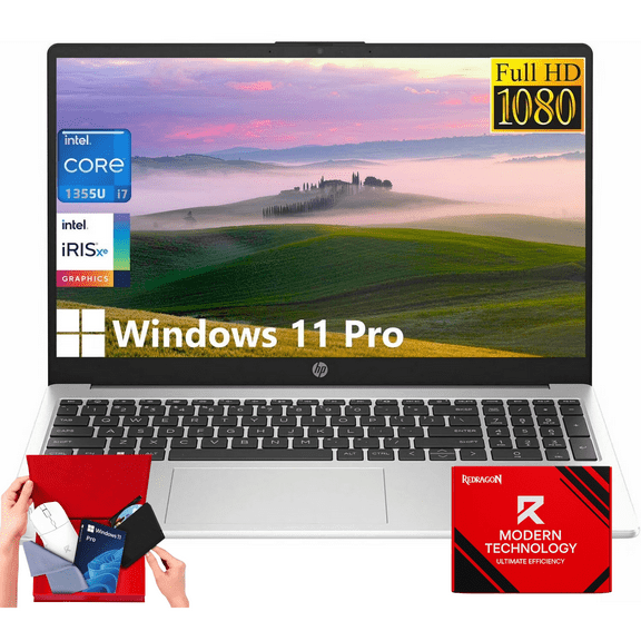 HP 15.6" 250 G10 FHD Business Laptop, Intel Core i7-1355U, 32GB RAM, 1TB SSD, Numeric Keypad, Webcam, Windows 11 Pro, Wi-Fi 6, Bluetooth