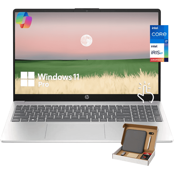 HP 15.6" Business Laptop, FHD Touchscreen, Intel 10-Core i7-1355U, 64GB RAM, 1TB SSD, Intel Iris Xe Graphics, Wi-Fi 6, Camera, HDMI, Copilot, Windows 11 Pro