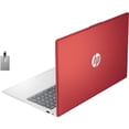 thumbnail image 1 of HP 15.6'' Business Laptop, HD Display, Intel Pentium N200 Processor, 16GB RAM, 128GB SSD, Intel UHD Graphics, Full Size Keyboard, WiFi, Bluetooth, Windows 11, Scarlet Red, 32GB Hotface USB Card, 1 of 7