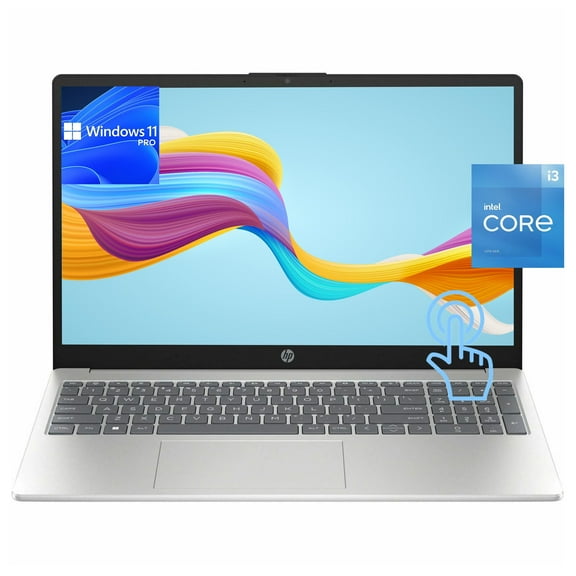 HP 15.6" Business Laptop, Intel 6-Core i3-1215U 4.4 GHz, Copilot AI Chat, HD Touchscreen Display, 8GB RAM, 256GB SSD, Long Battery Life, Windows 11 Pro