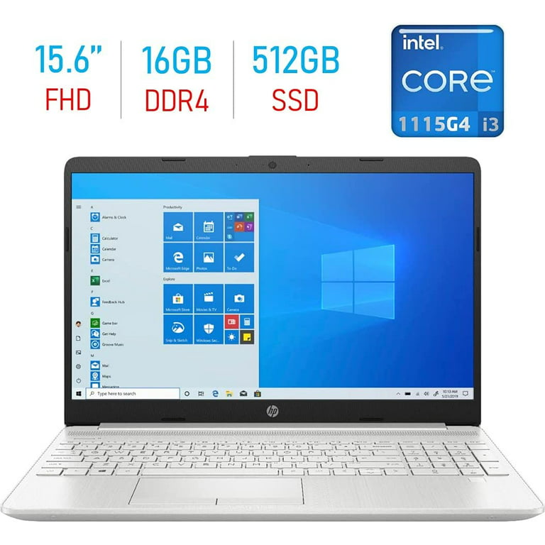 HP 15.6'' FHD (1920x1080) IPS Laptop PC | Intel 11th Gen Core i3-1115G4 |  16GB DDR4 RAM 512GB M.2 SSD | HD Webcam | Fingerprint Reader | Stereo