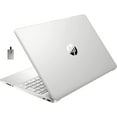 thumbnail image 1 of HP 15.6" FHD Laptop, AMD Ryzen 5-5500U Processor, 32GB RAM, 1TB PCIe SSD, AMD Radeon Graphics, HD Webcam, Wi-fi, Bluetooth, Win 11, Silver, 32GB Hotface USB Card, 1 of 7