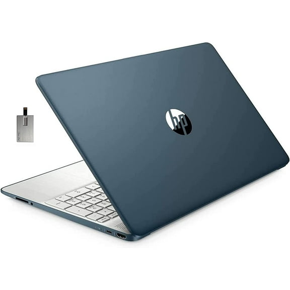 HP 15.6" FHD Laptop, AMD Ryzen 5-5500U Processor(Beats Intel i7-1065G7), 32GB RAM, 2TB PCIe SSD, AMD Radeon Graphics, HD Webcam, Bluetooth, Wi-fi, Win 11, Blue, with Hotface 32GB USB Card