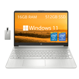 HP 15.6 FHD Laptop, Intel Core i7-1165G7, 16GB RAM, 512GB SSD, Spruce  Blue, Windows 11 Home, 15-dy2762wm