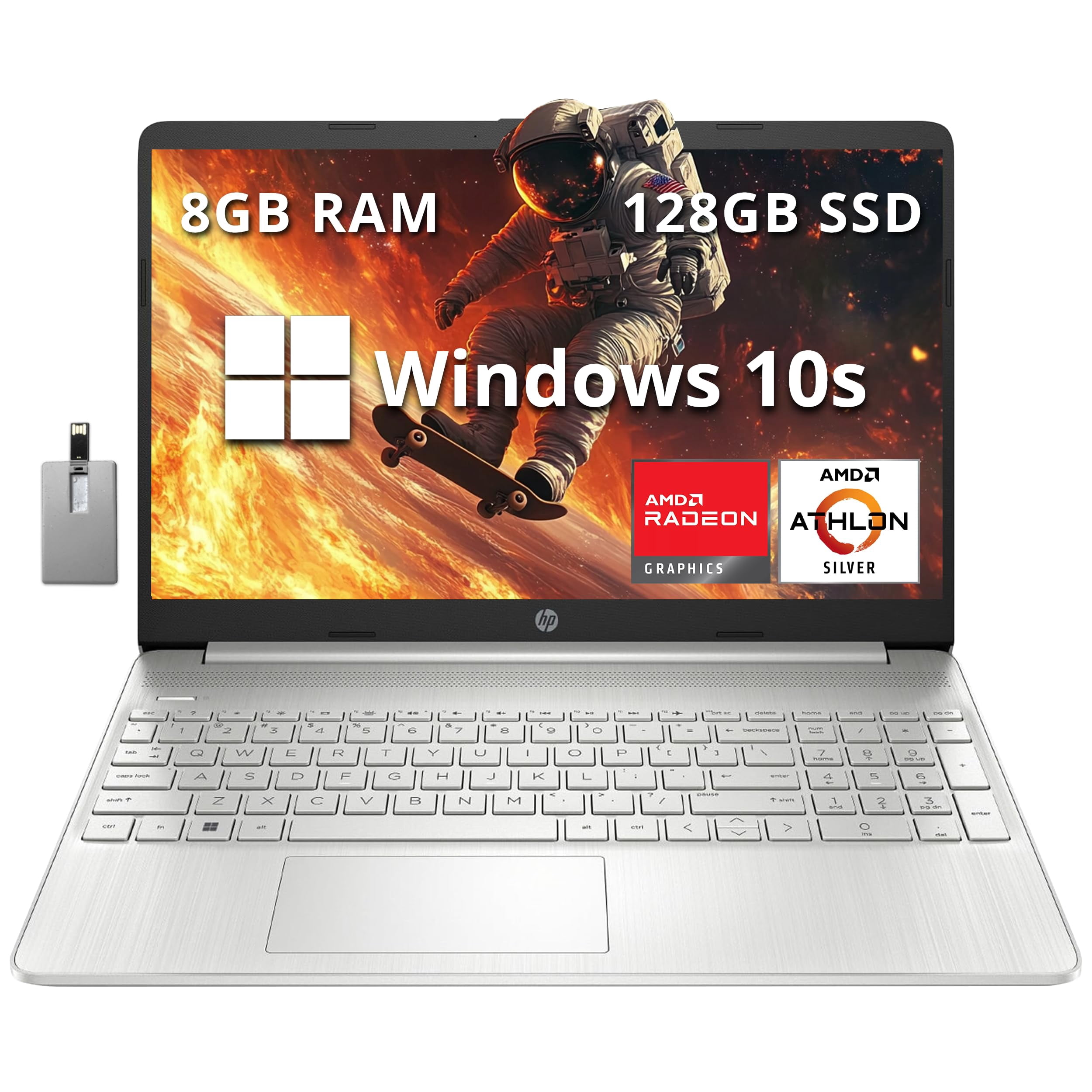 HP 15.6 FHD Laptop Computer, AMD Athlon Silver 3050U, 8GB DDR4 RAM ...