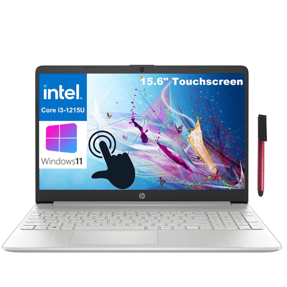 HP 15.6" FHD Laptop, Intel Core i3-1215U, 64GB RAM, 1TB PCIe SSD, Silver, Windows 11 Home