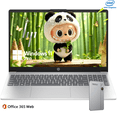 thumbnail image 1 of HP 15.6" FHD Laptop, Intel Core i3-N305, 16GB RAM, 512GB SSD, Windows 11 Pro, Natural Silver, w/Accessory, 1 of 8