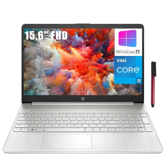 HP 15.6" FHD Laptop, Intel Core i5-1135G7, 32GB RAM, 2TB SSD, Silver, Windows 11 Home